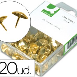 120 chinchetas Q-Connect doradas